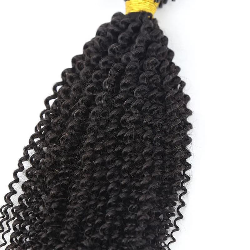 Natural Color Afro Kink Curly Micro Loop Hair Extension - Image 5