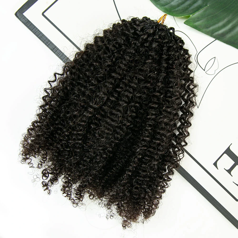 Afro Kinky Curly Human Crochet Hair - Image 2