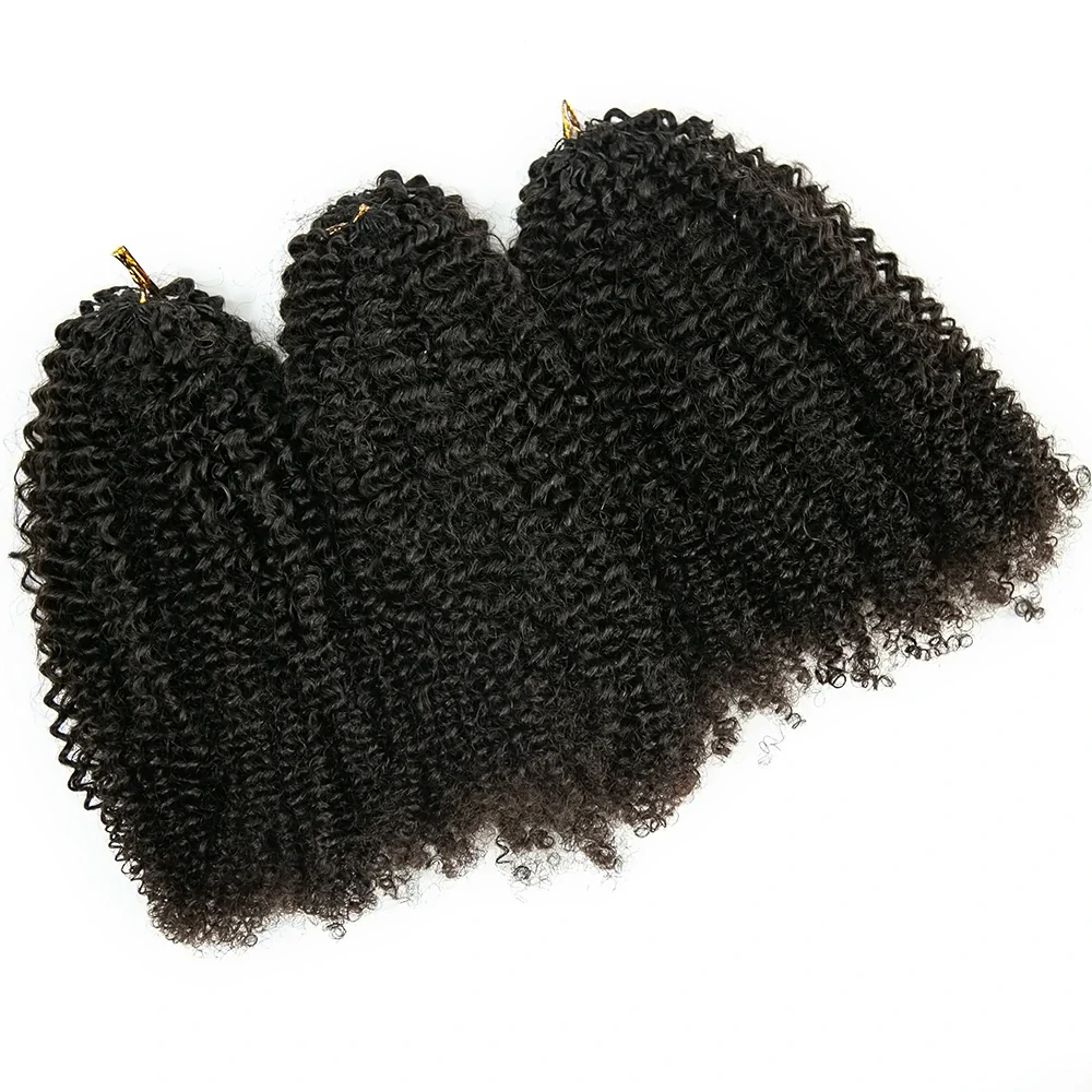 Afro Kinky Curly Human Crochet Hair - Image 8