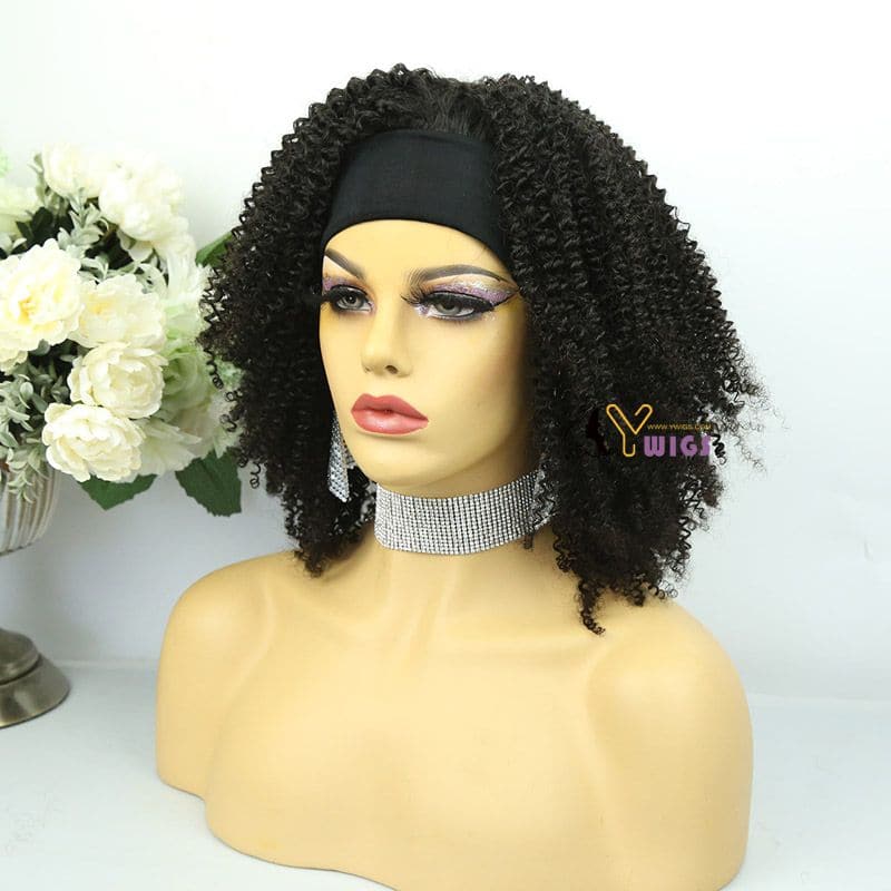 Ashley Kinky Curly Human Hair Headband Wig - Image 5