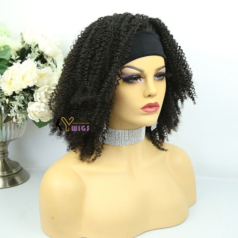 Ashley Kinky Curly Human Hair Headband Wig - Image 6