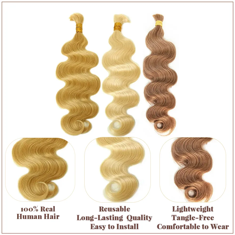 Blonde Boho Goddess Human Hair Curls Set - Image 3