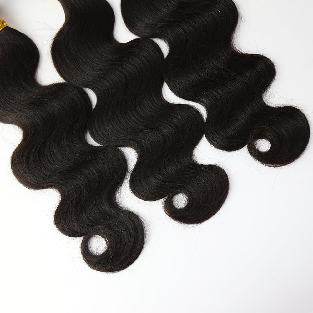 Cambodia Virgin Hair Body Wave Human Hair Bundles Natural Color - Image 5