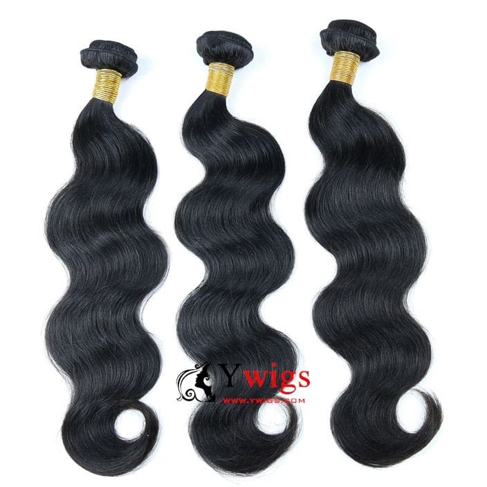Natural Color Body Wavy Brazilian Hair Bundles with 5x5 HD Lace Closure PSB03 - Image 4