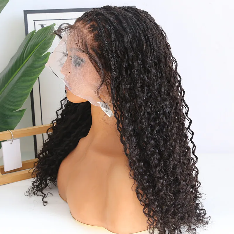 Bohemian Knotless HD Lace Human Hair Full Lace Braided Wig - Image 3
