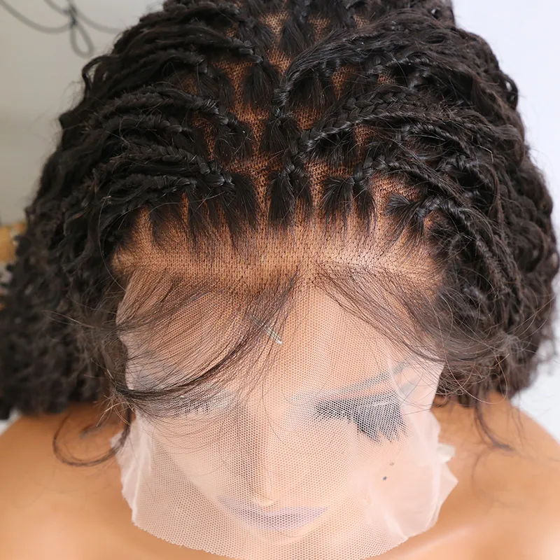 Bohemian Knotless HD Lace Human Hair Full Lace Braided Wig - Image 5