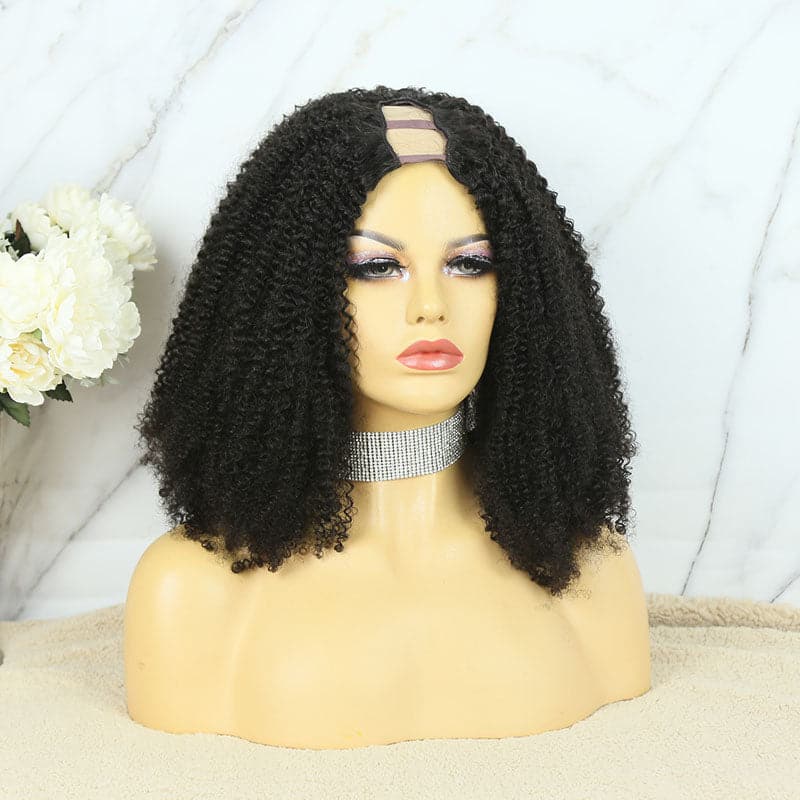 Brazilian Afro Kinky Curly Texture U Part Wigs AU15 - Image 4