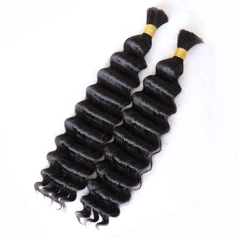 Double Drawn Burmese Deep Wave Human Braiding Hair - Image 8