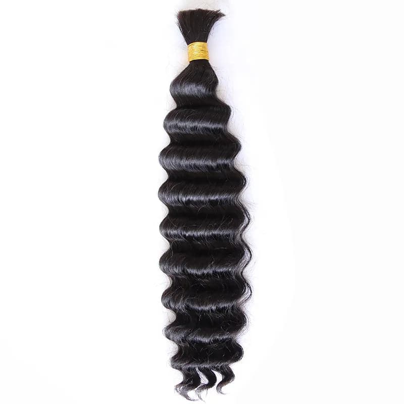 Double Drawn Burmese Deep Wave Human Braiding Hair - Image 9