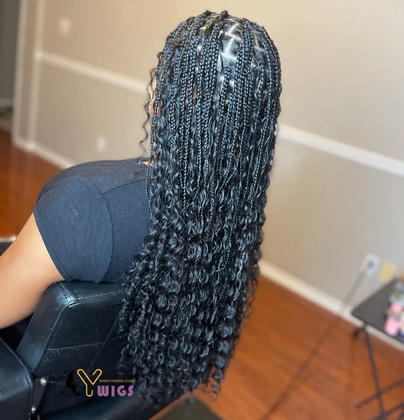 Double Drawn Burmese Spanish Curl Human Braiding Hair - Image 4