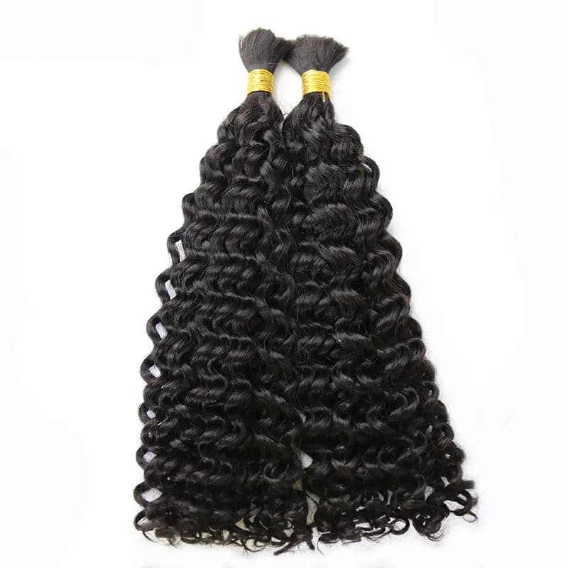Double Drawn Burmese Spanish Curl Human Braiding Hair - Image 5
