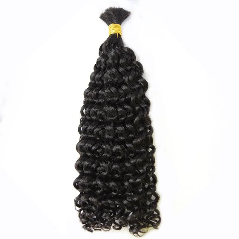 Double Drawn Burmese Spanish Curl Human Braiding Hair - Image 6