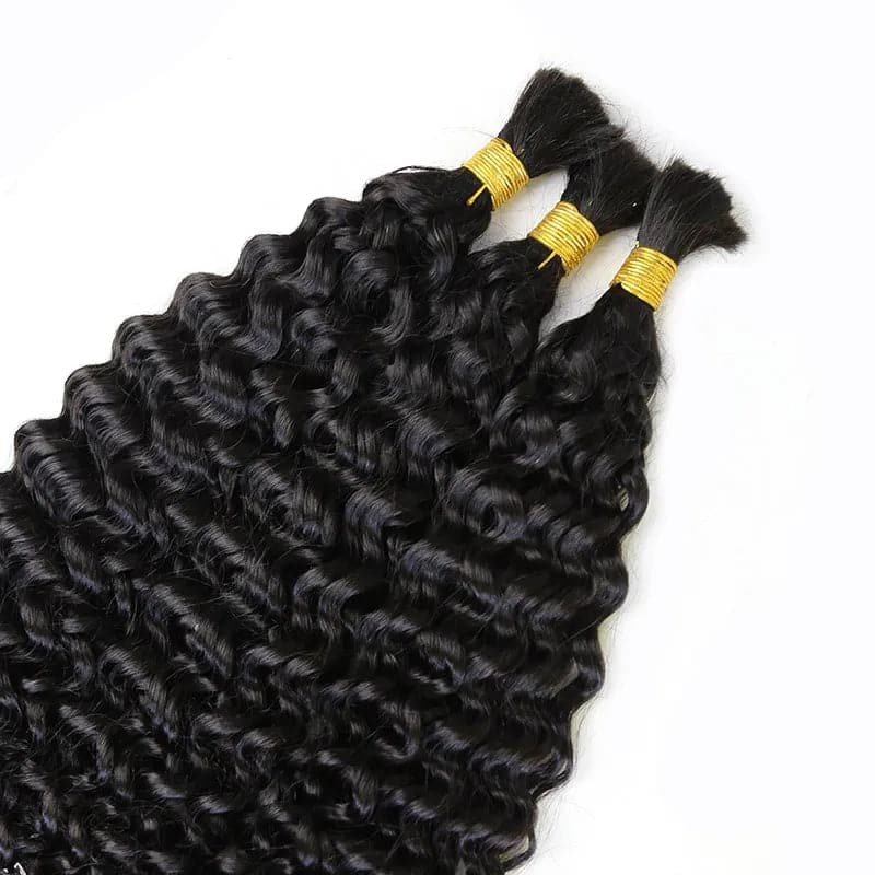Double Drawn Burmese Spanish Curl Human Braiding Hair - Image 7