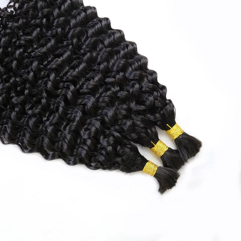 Double Drawn Burmese Spanish Curl Human Braiding Hair - Image 8