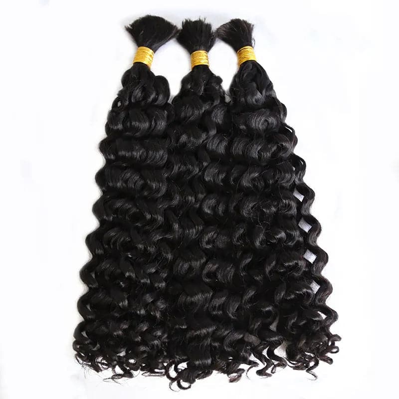 Double Drawn Burmese Water Wave Human Braiding Hair - Image 3