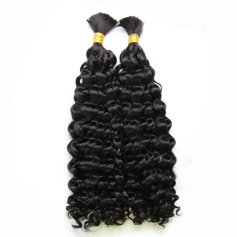 Double Drawn Burmese Water Wave Human Braiding Hair - Image 5