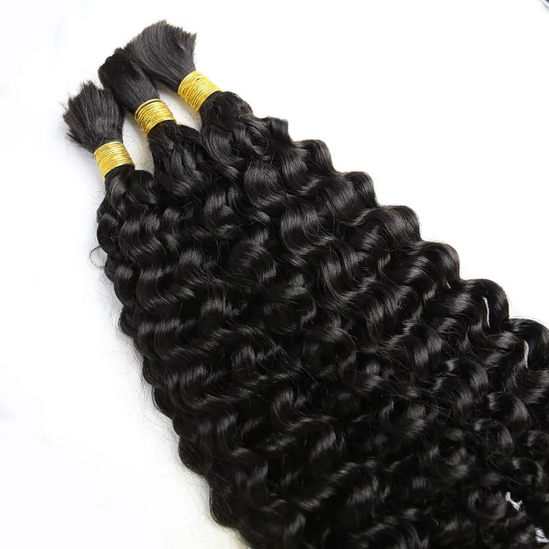 Double Drawn Burmese Water Wave Human Braiding Hair - Image 8