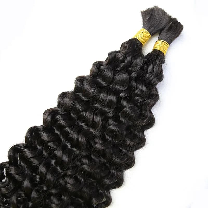 Double Drawn Burmese Water Wave Human Braiding Hair - Image 9