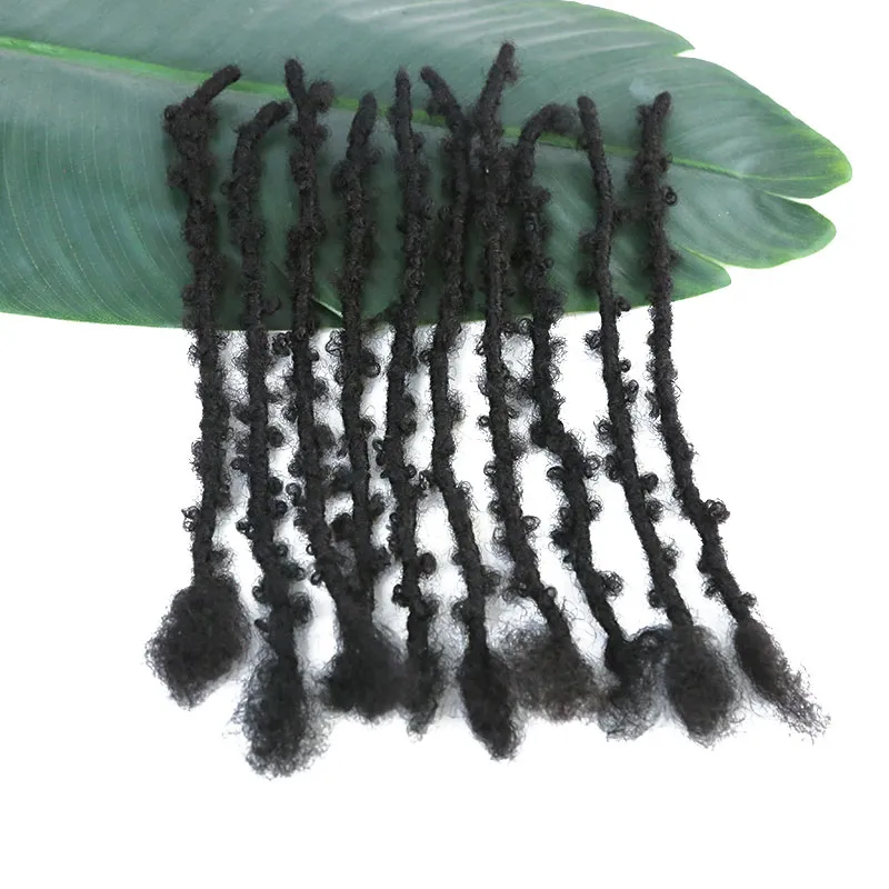 Butterfly Distressed Boho Loc Extensions Human Hair - Natural Black #1B - Image 3