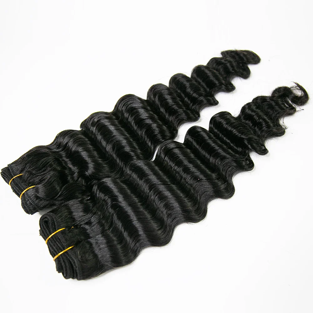 Cambodia Virgin Hair Loose Deep Wave Weft Bundles Human Hair - Image 2