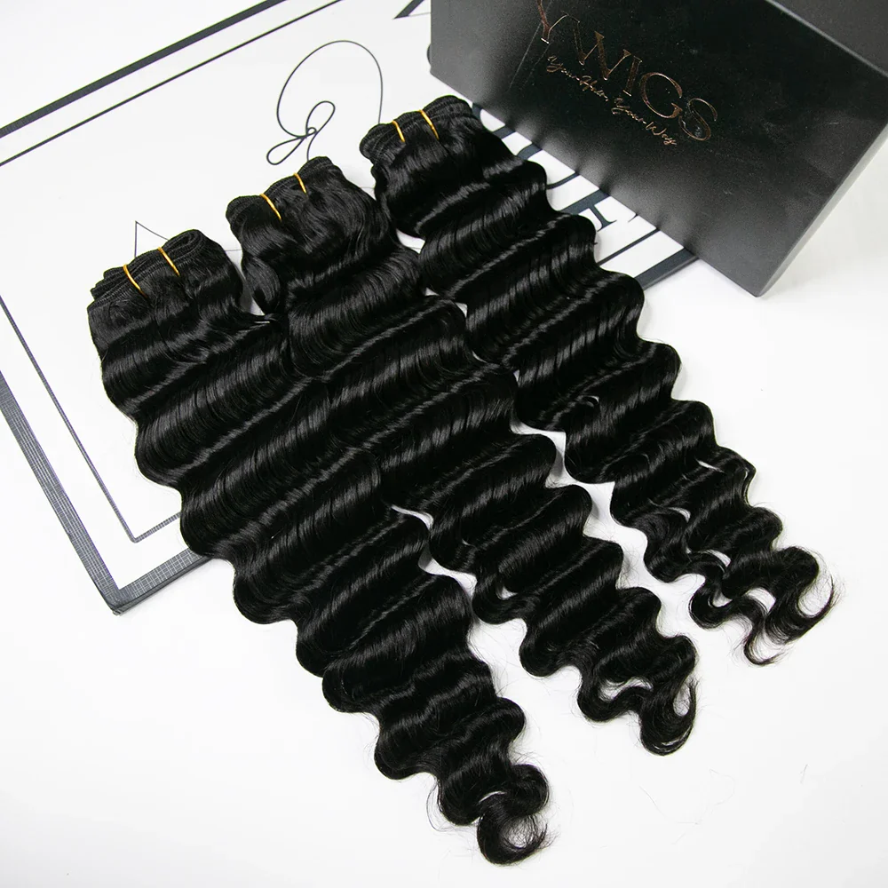 Cambodia Virgin Hair Loose Deep Wave Weft Bundles Human Hair - Image 7
