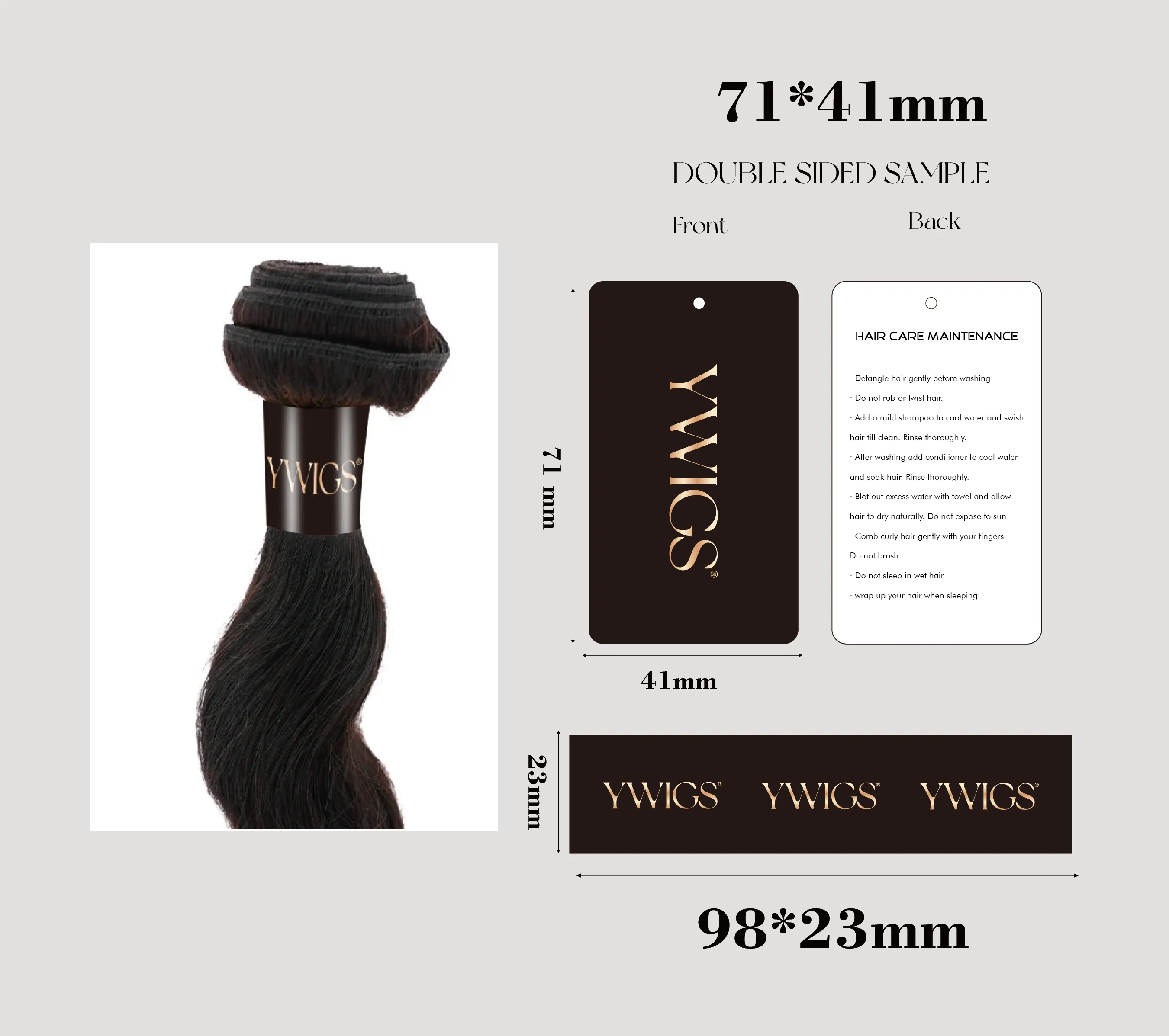 Personalized Hair Bundle Tags and Wrap Labels - Image 3