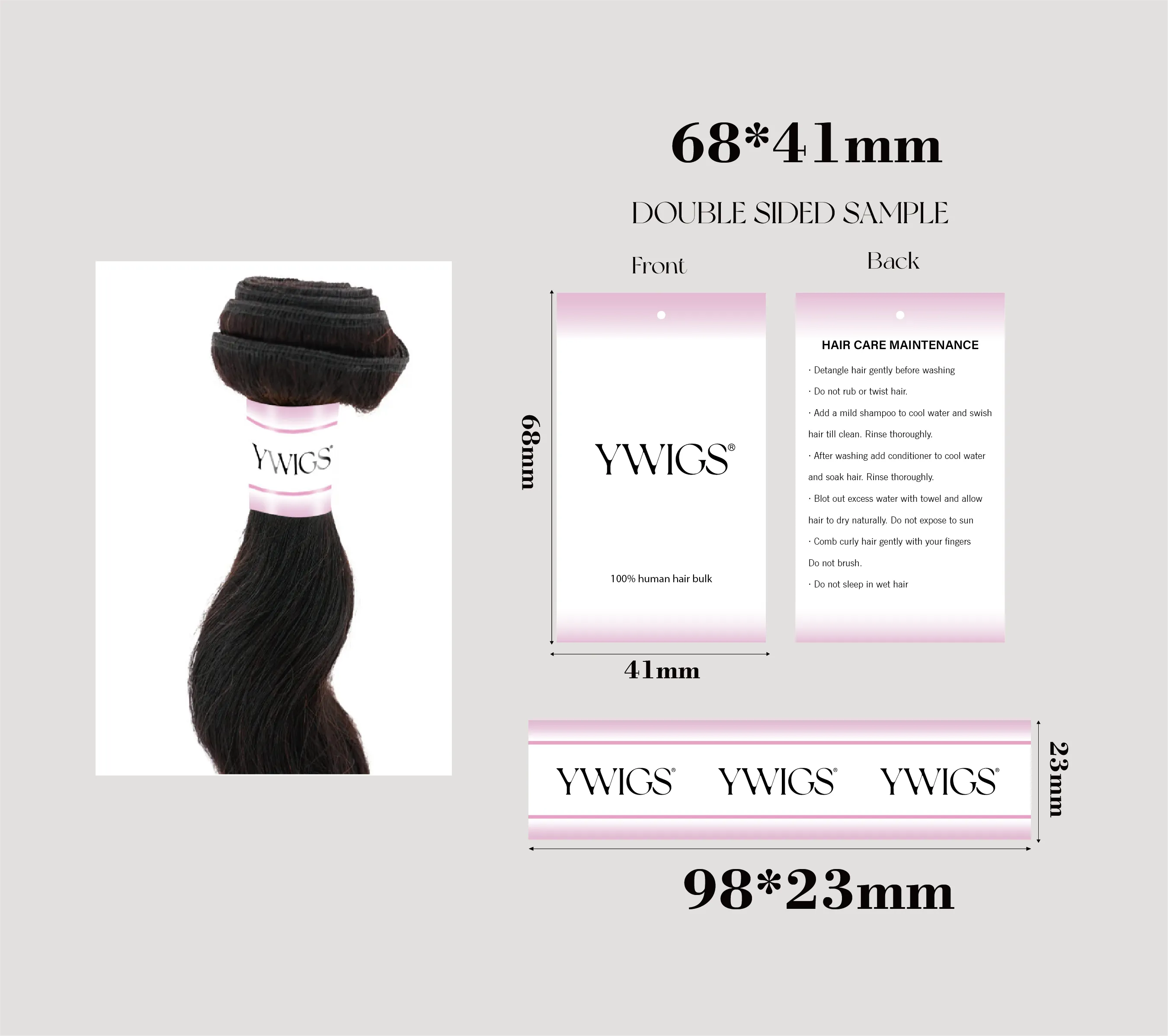 Personalized Hair Bundle Tags and Wrap Labels - Image 4