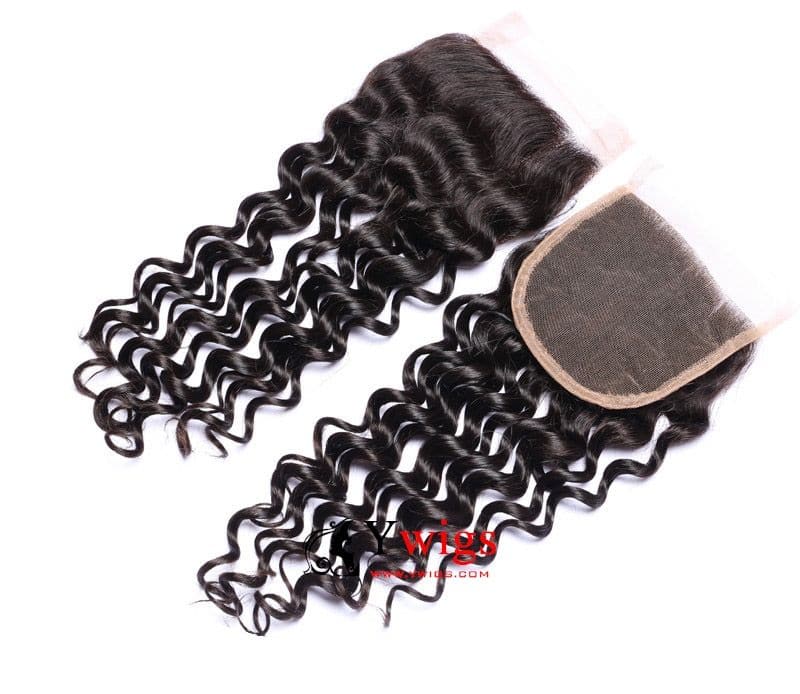 Natural Color Brazilian Hair Deep Curly 5x5 HD Lace Closure LSB10 - Image 4
