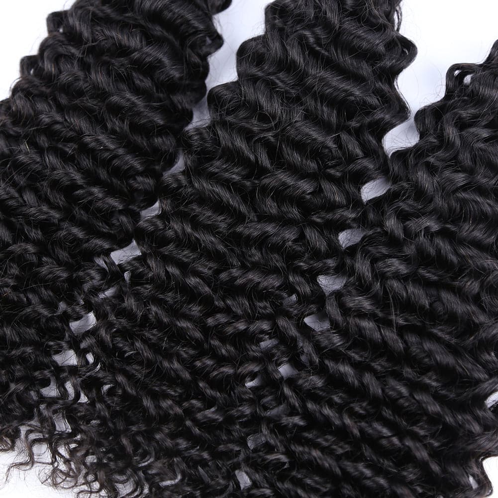 Deep Curly Human Hair Bundles Natural Color Cambodia Virgin Hair - Image 5