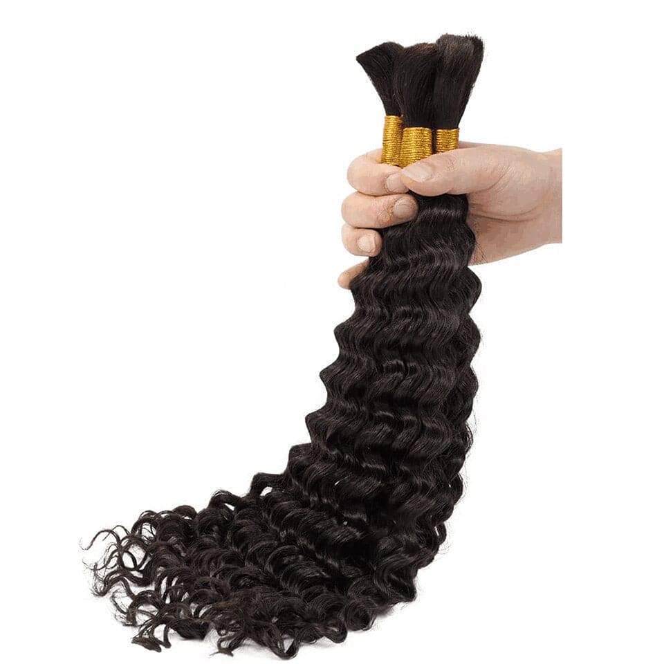 Deep Wave Bulk Hair Extensions for Braiding - Image 19