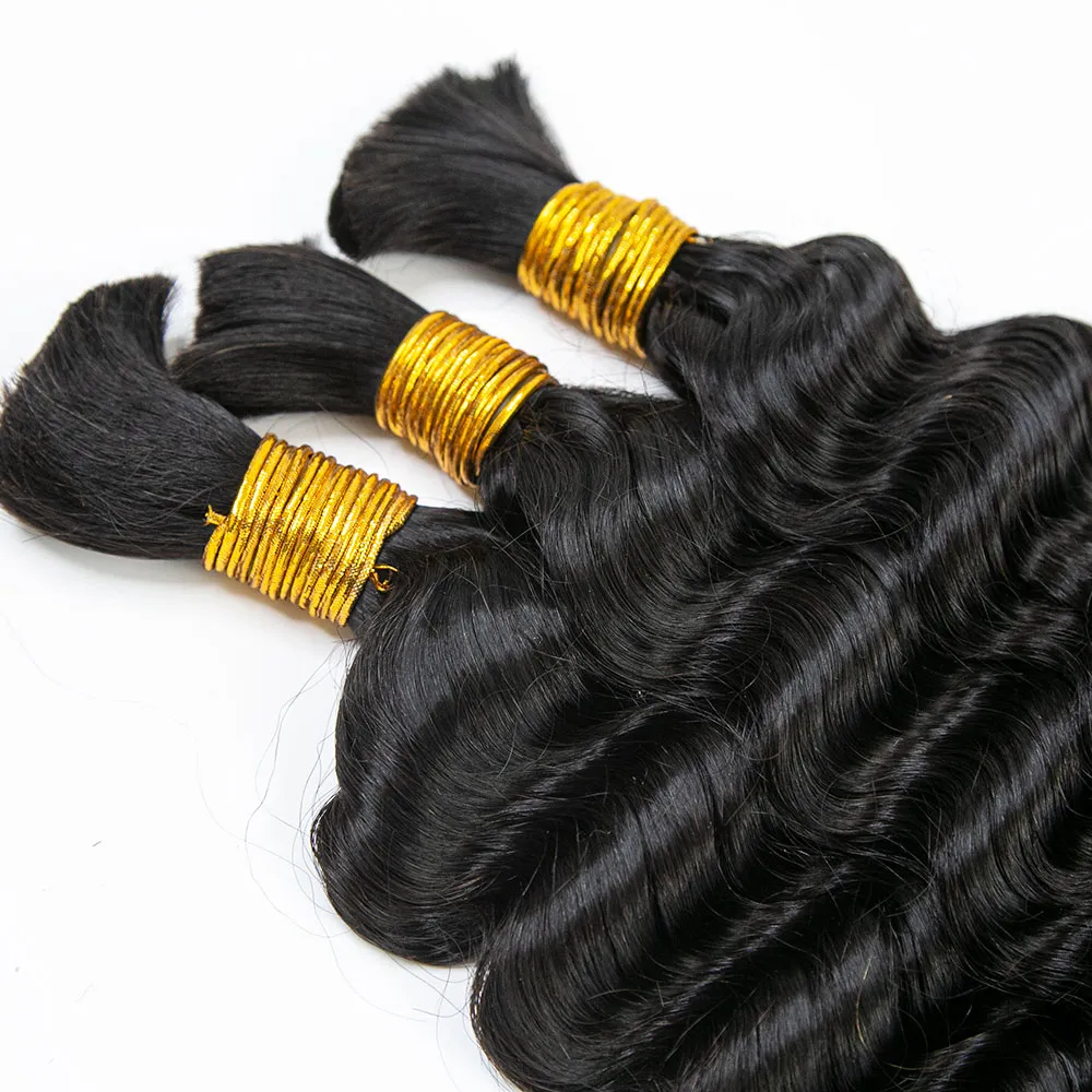 Deep Wave Bulk Hair Extensions for Braiding - Image 21