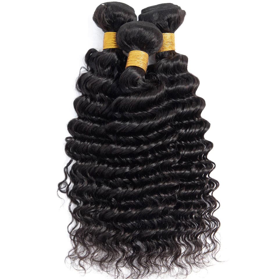 Deep Wave Brazilian Hair Bundles with 5x5 HD Lace Closure PSB05 - Image 3