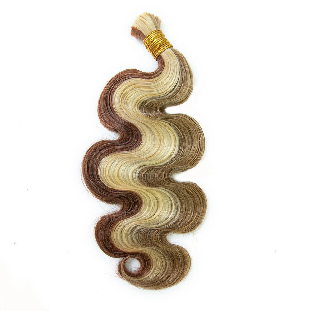 Double Drawn Burmese #27/#30/#613 Mix Color Blend Body Wave Human Hair Bulk - Image 5