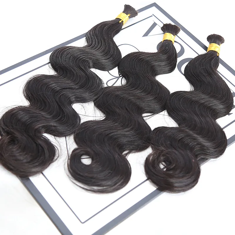 Double Drawn Burmese Body Wave Human Braiding Hair - Image 3