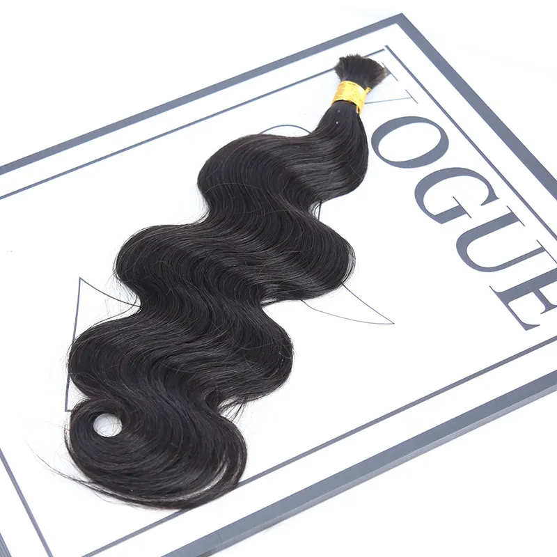Double Drawn Burmese Body Wave Human Braiding Hair - Image 5