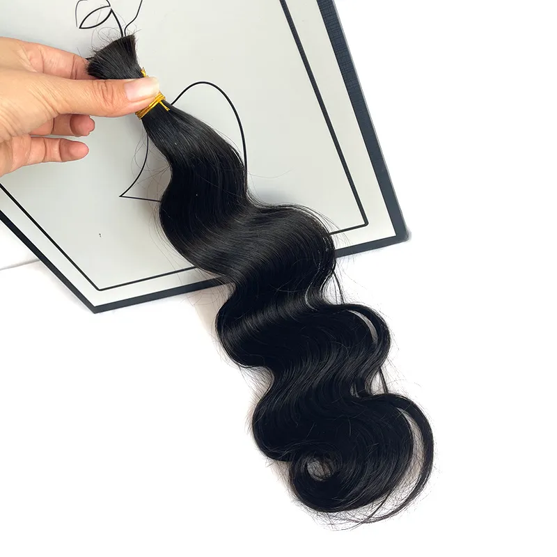 Double Drawn Burmese Body Wave Human Braiding Hair - Image 7