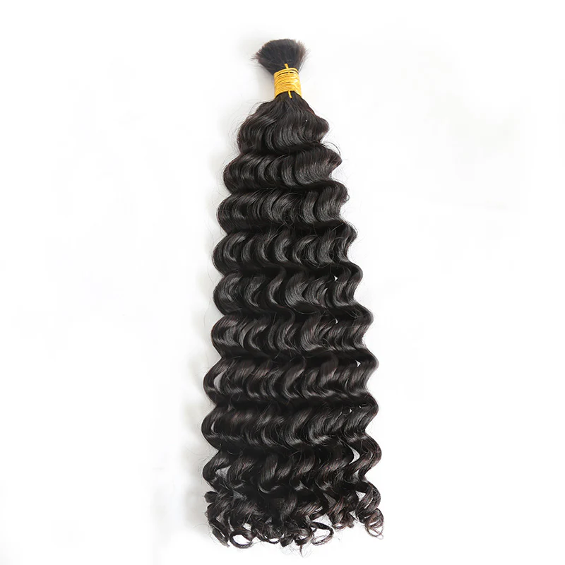 Double Drawn Burmese Italy Curly Human Braiding Hair - Image 4