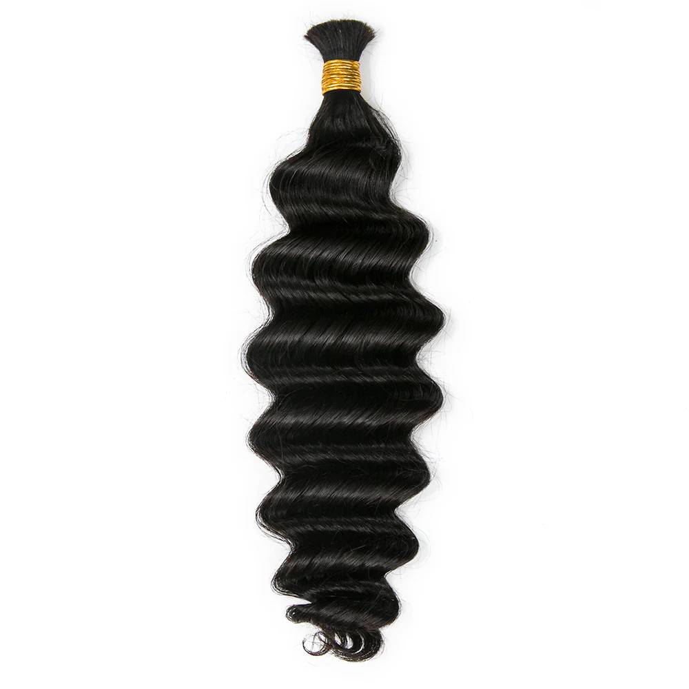 Double Drawn Burmese Loose Deep Wave Human Braiding Hair - Image 8