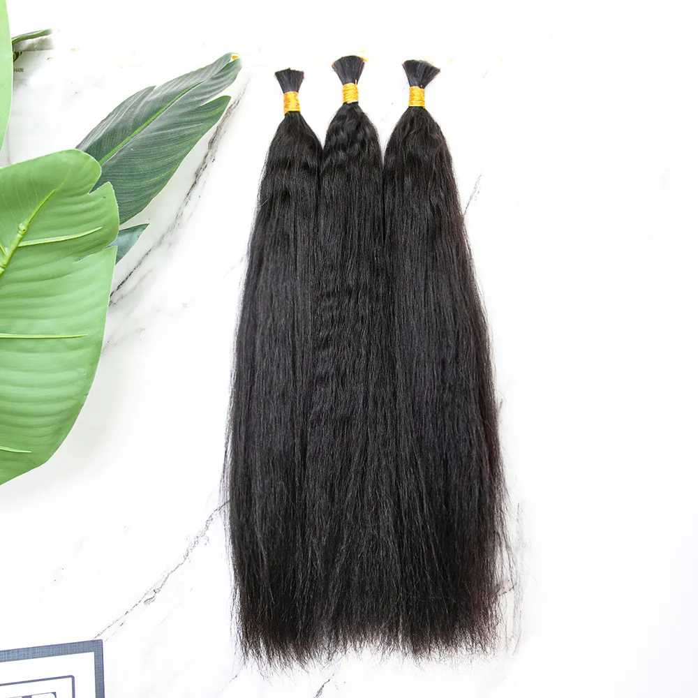 Double Drawn Burmese Wet and Wavy Human Braiding Hair - Image 4