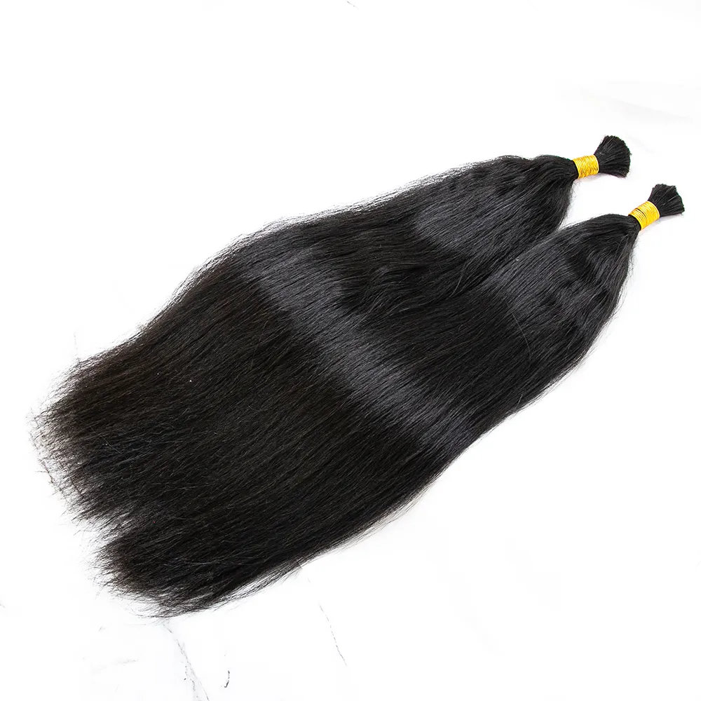Double Drawn Burmese Wet and Wavy Human Braiding Hair - Image 5