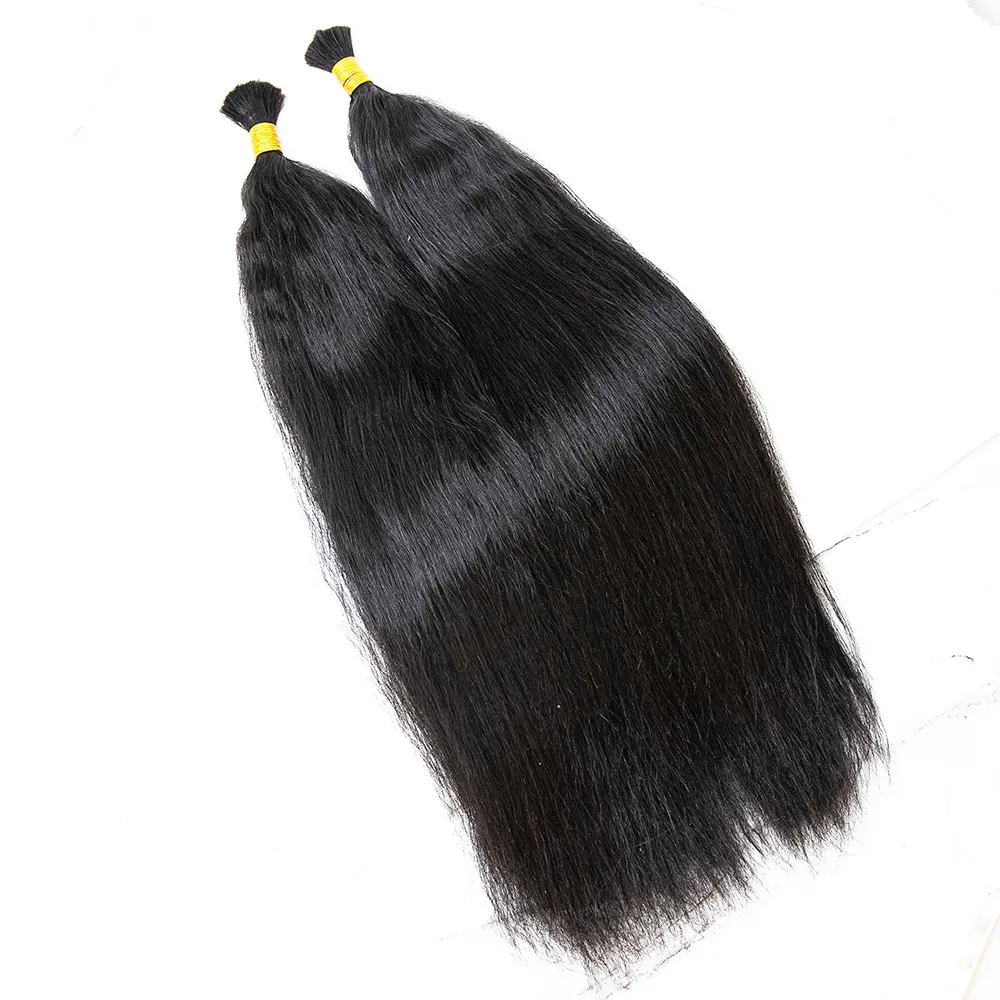Double Drawn Burmese Wet and Wavy Human Braiding Hair - Image 6