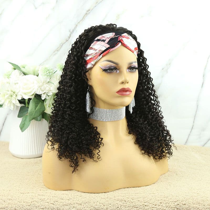 Ella Jerry Curly Human Hair Headband Wig - Image 4