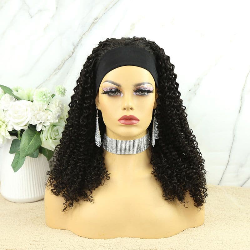 Ella Jerry Curly Human Hair Headband Wig - Image 6