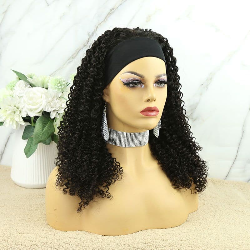 Ella Jerry Curly Human Hair Headband Wig - Image 8