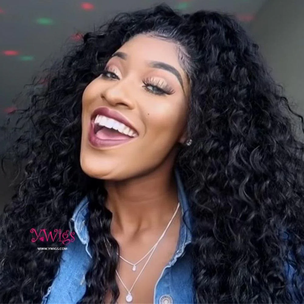 Loose Curly Human Hair 13 x 6 Lace Front Wigs AFB67 - Image 4