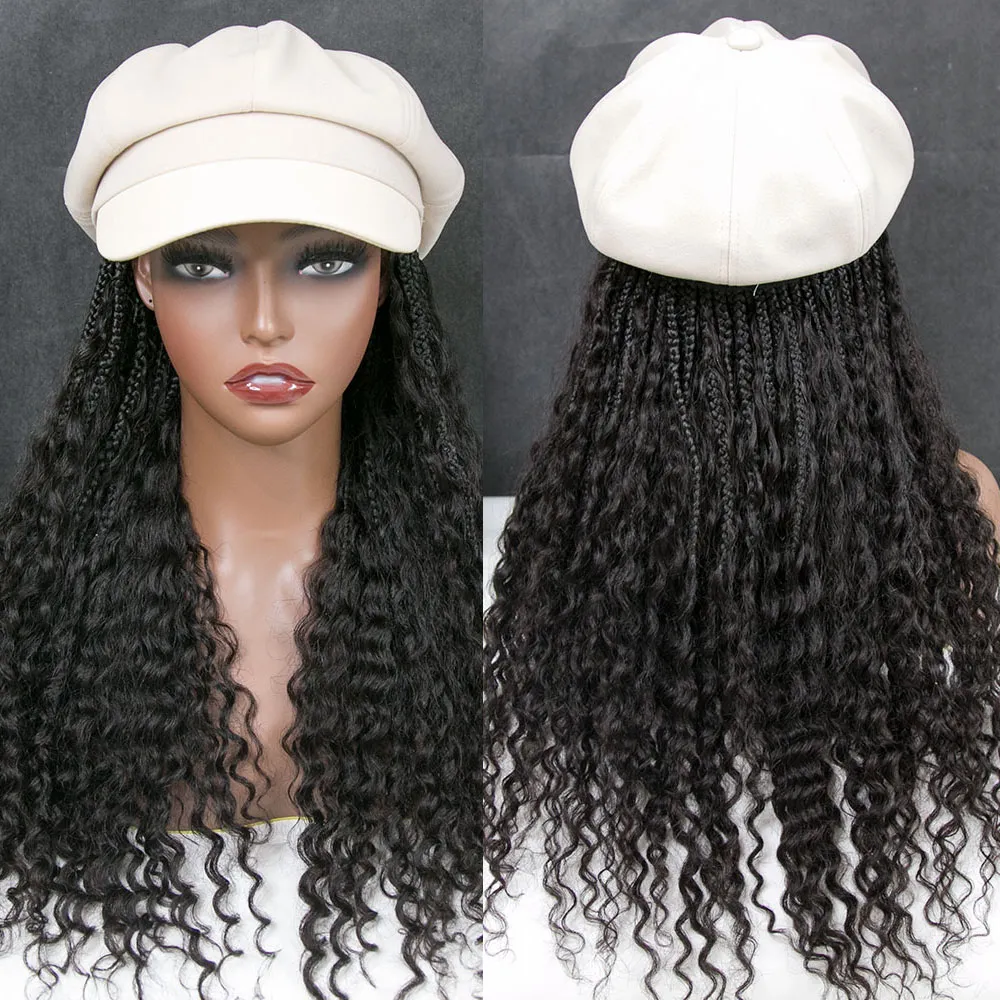 💥Flash Sale | Grab & Go Braids Band Wig Boho Style with Human Hair Curls - Image 10