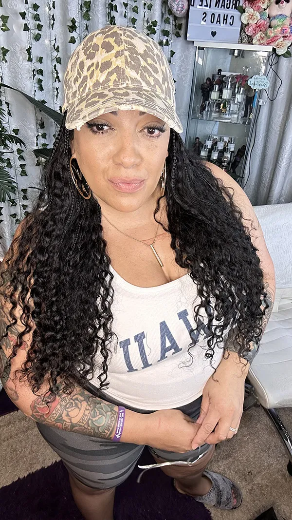 💥Flash Sale | Grab & Go Braids Band Wig Boho Style with Human Hair Curls - Image 8