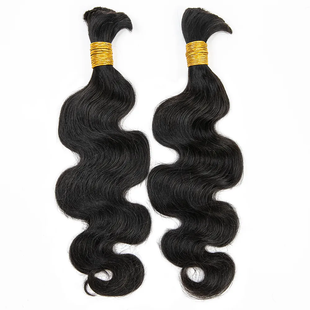 Half Braids Half Sew-In Deal Body Wave Natural Color - Image 3
