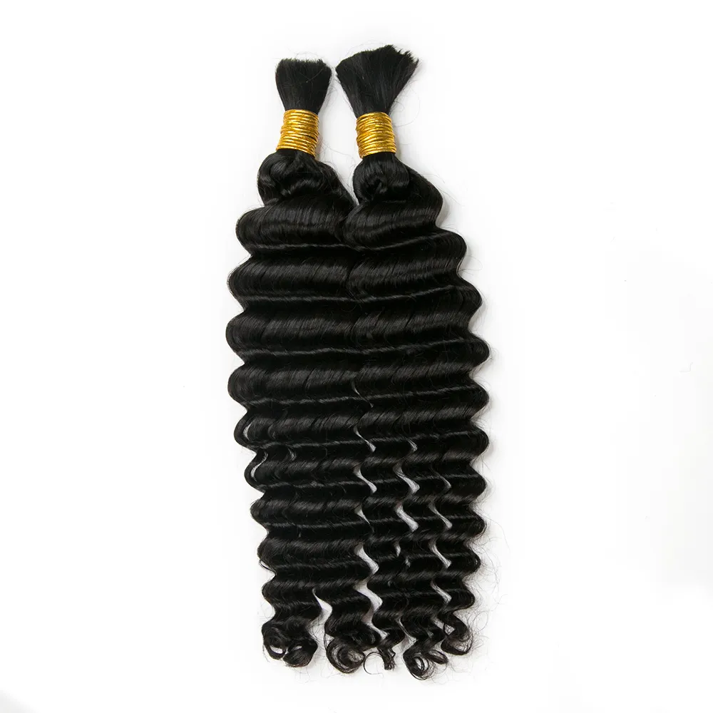 Half Braids Half Sew-In Deal Deep Wave Natural Color - Image 3