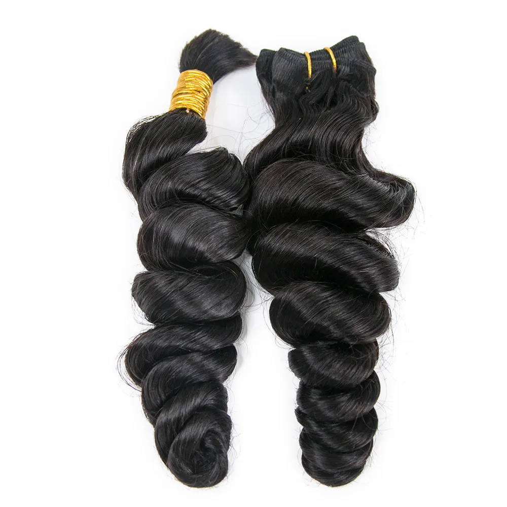 Half Braids Half Sew-in Deal Loose Wave Natural Color - Image 10